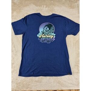 Hurley Men's Navy Blue Everyday Tee Size Large Surf Graphic T-Shirt
